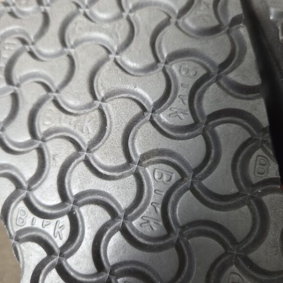 Birkenstock Men's Arizona Split Black/Poppy Red Birko Size 43 Sandals Slides - Picture 8 of 11